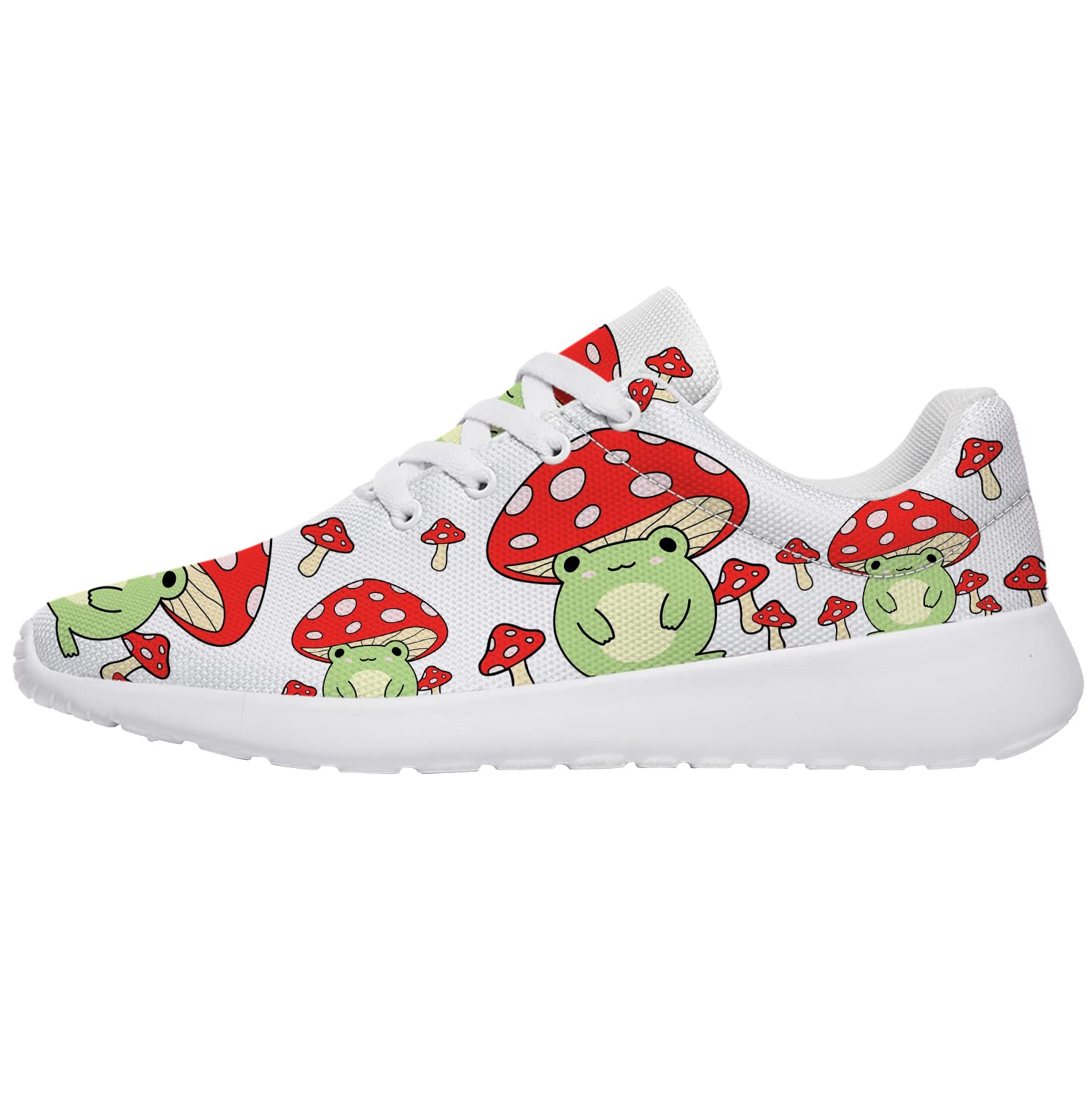 Stylish Frog Print Mesh Sneakers for Women & Men - Breathable Running, Tennis & Walking Shoes - Perfect Gift for Girls & Boys - Ideal for Sports, Gym & Casual Wear