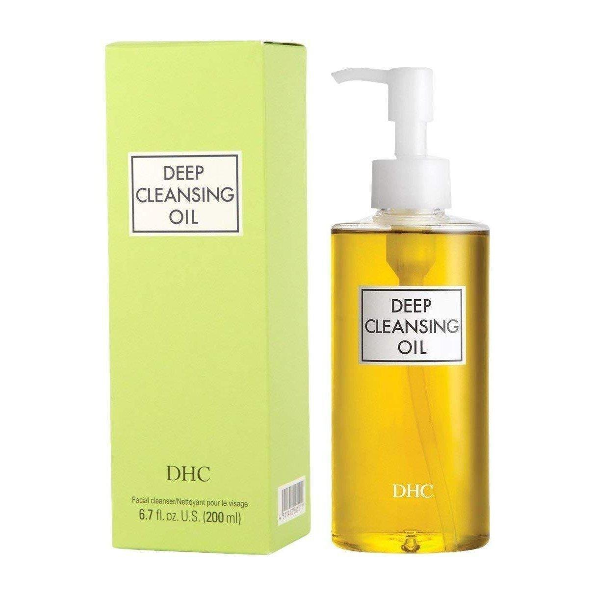 DHC Deep Cleansing Oil 200ml - Japanese Facial Cleanser for Makeup Removal & Blackhead Treatment - Perfect for Daily Skincare Routine & Travel