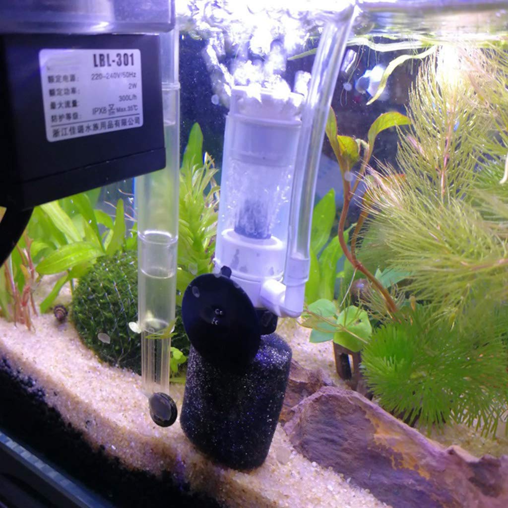 Mini Aquarium Filter - Biochemical Sponge for Fish Tank, Freshwater Pump with Oxygenation & Water Cleaning | Ideal for Small Tanks, Betta Fish, Shrimp & Aquatic Plants