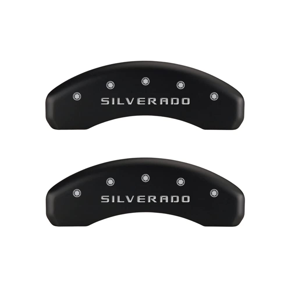 High-Performance MGP Brake Caliper Covers for 2014-2018 Chevrolet Silverado 1500 - Front & Rear Set in Vibrant Red - Enhances Vehicle Appearance & Protection - Perfect for Car Enthusiasts & Custom Builds