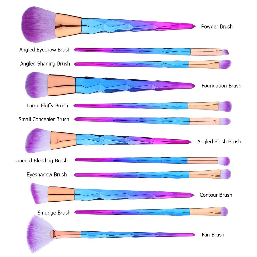 12 Pcs Premium Makeup Brush Set - Foundation, Blending, Blush, Concealer, Eye, Face & Lip Brushes for Powder, Liquid & Cream - Complete Synthetic Bristles Makeup Kit for Professional & Everyday Use