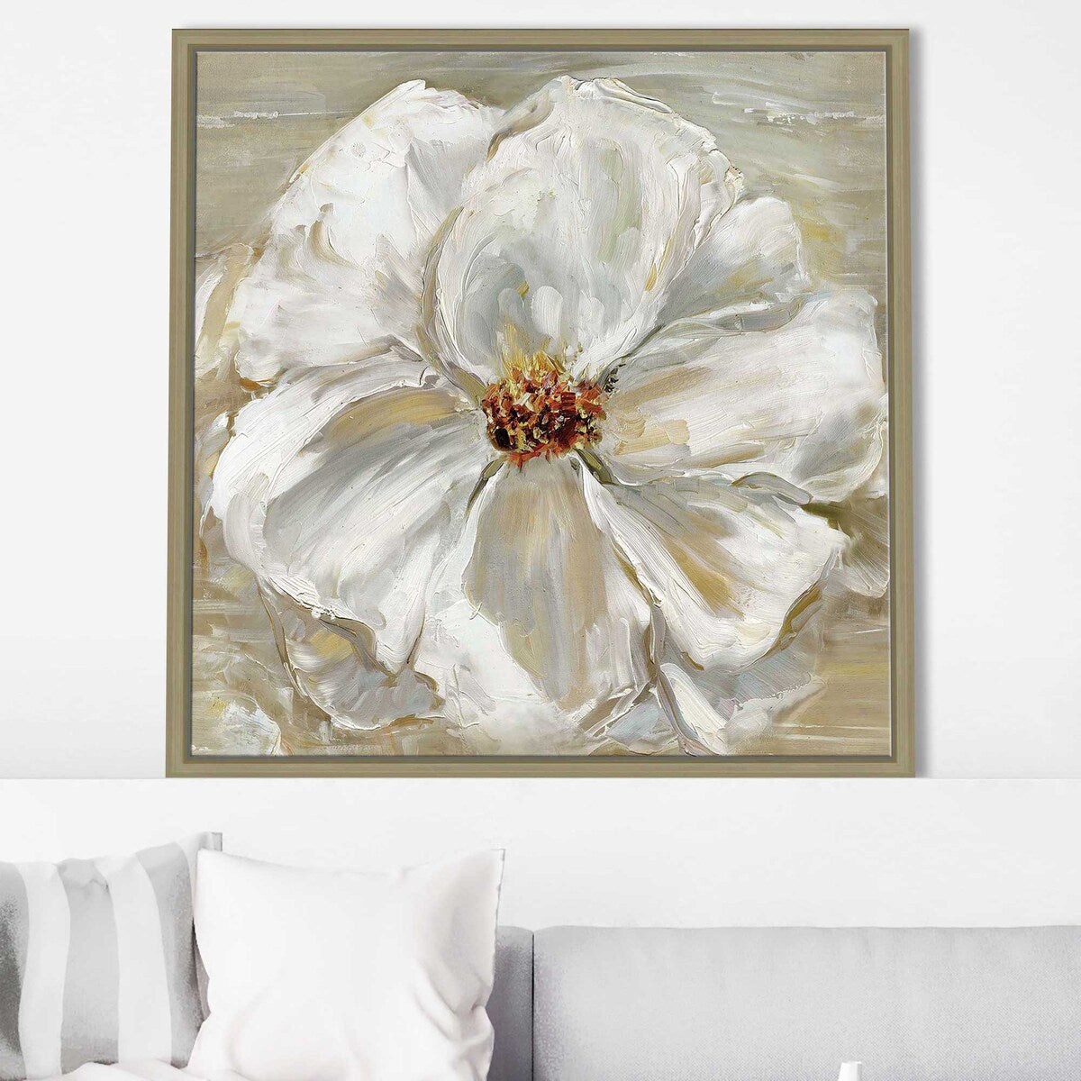 Bloomin' Beauty II Floral Art Print on Floating Canvas - Modern Wall Decor for Living Room, Bedroom & Office