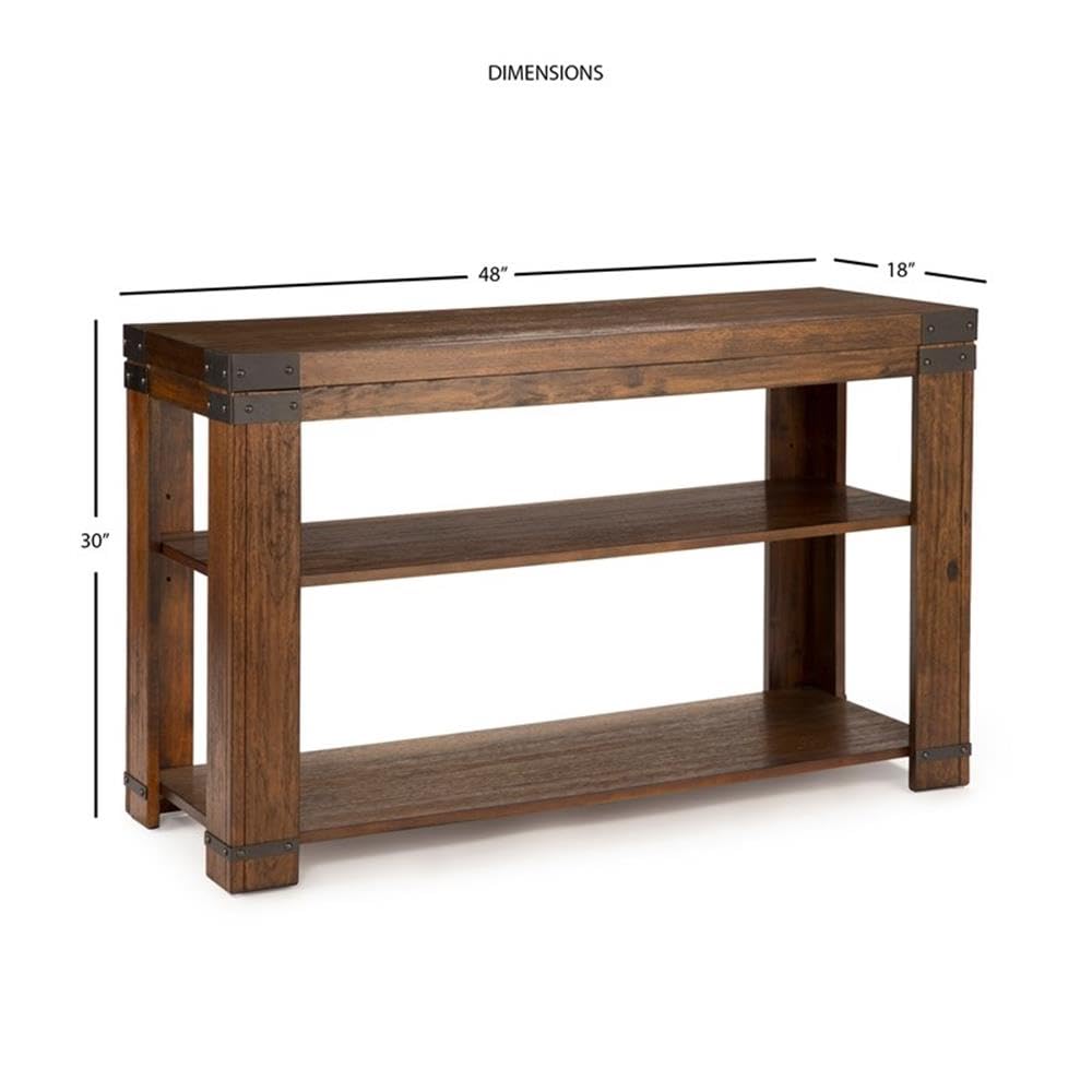 Pemberly Row Modern Console Table - Medium Cherry Finish - Entryway, Living Room & Hallway Furniture for Home Decor