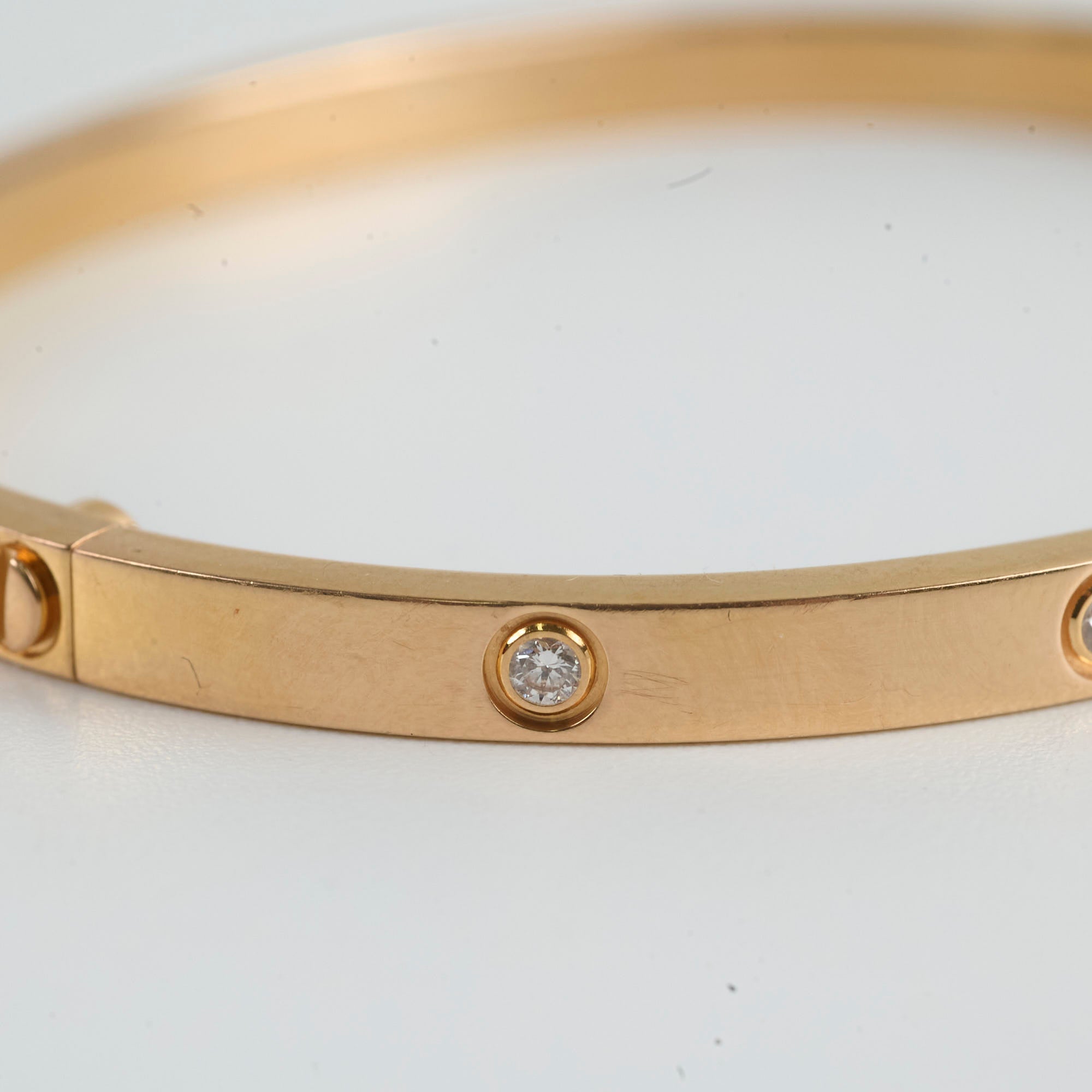 Cartier Small Love Bracelet with 10 Diamonds - Size 16 | Luxury Gold Bangle for Women, Anniversary Gift & Special Occasion Jewelry