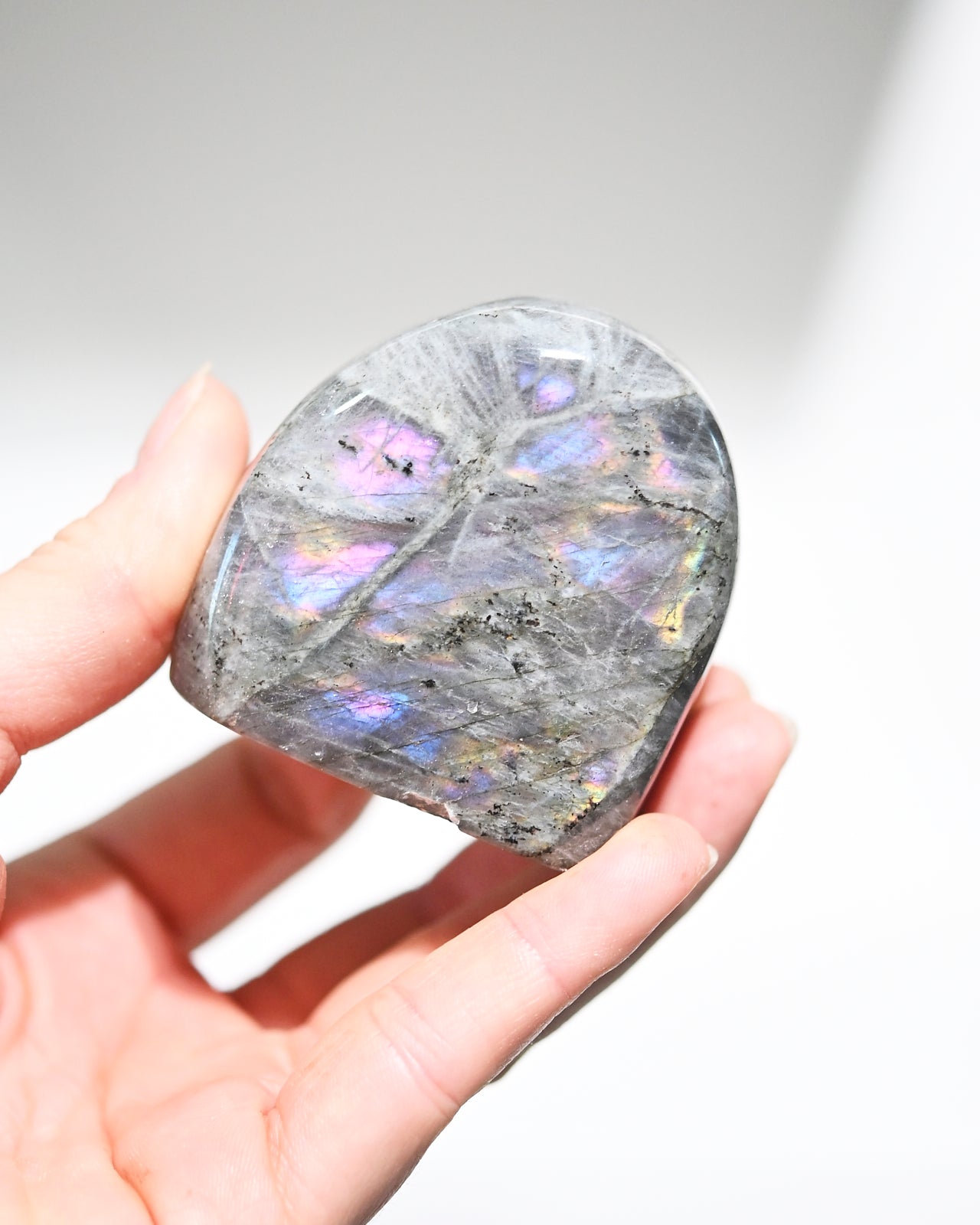 Natural Purple Flash Labradorite Freeform Pendant - Healing Crystal Jewelry for Meditation, Energy Work & Spiritual Gifts