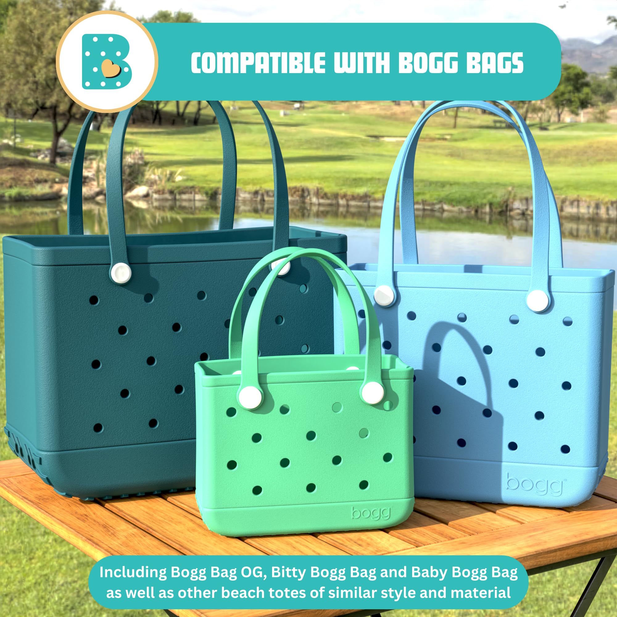 Bogg Bag Replacement Buttons 4-Pack - Fix Handles Fast for Beach Totes