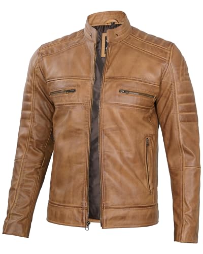 Camel - Astn Leather Jacket