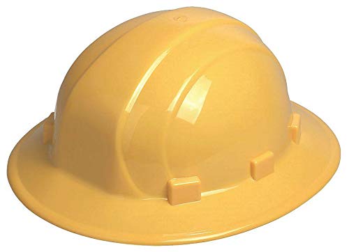 ERB Full Brim Hard Hat - ANSI Certified Safety Helmet in Yellow (Size 6-1/2 to 8) - 2 Pack for Construction, Industrial & Outdoor Work Safety