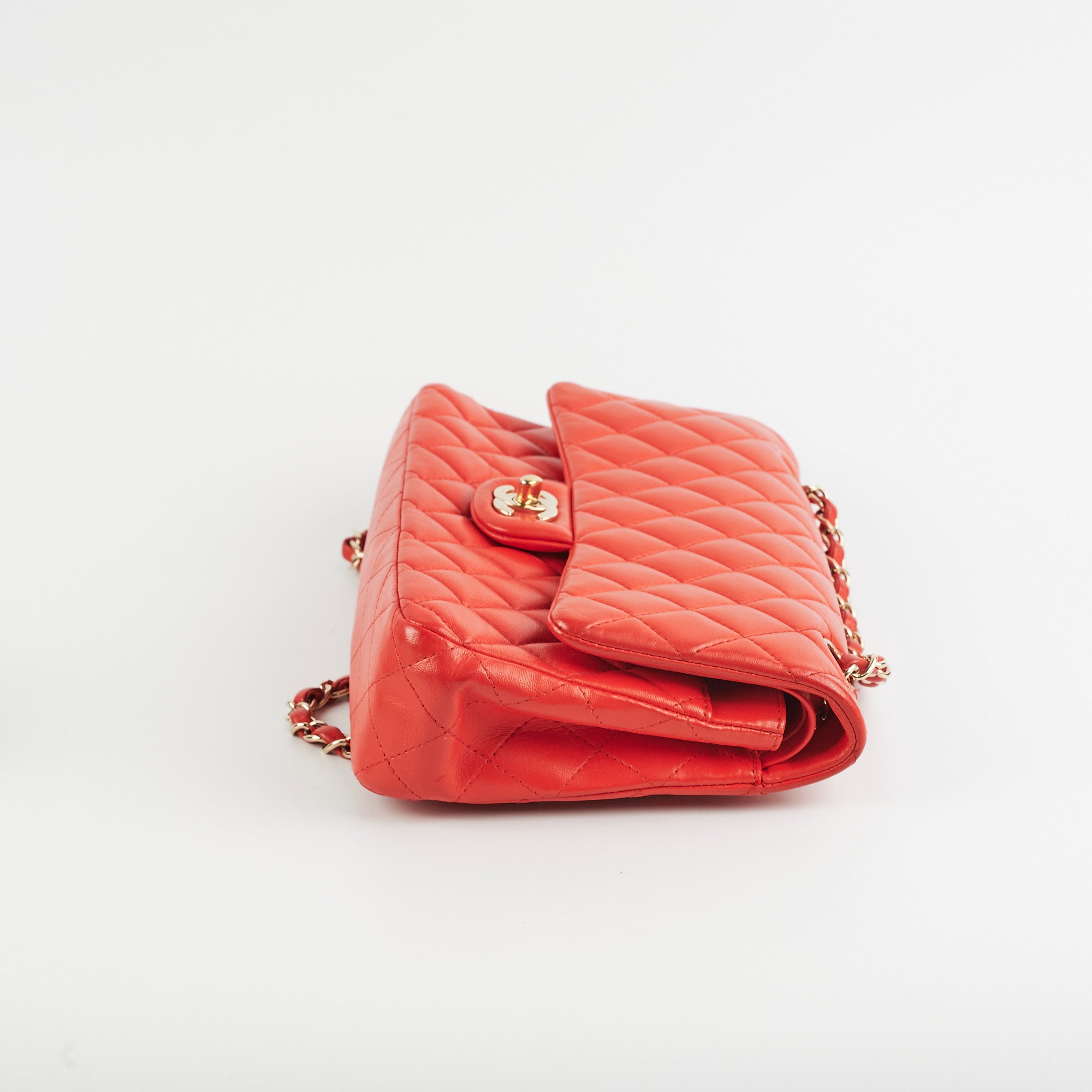 Chanel Medium/Large Classic Double Flap Bag in Red | Luxury Designer Handbag for Women | Perfect for Parties, Weddings & Everyday Elegance