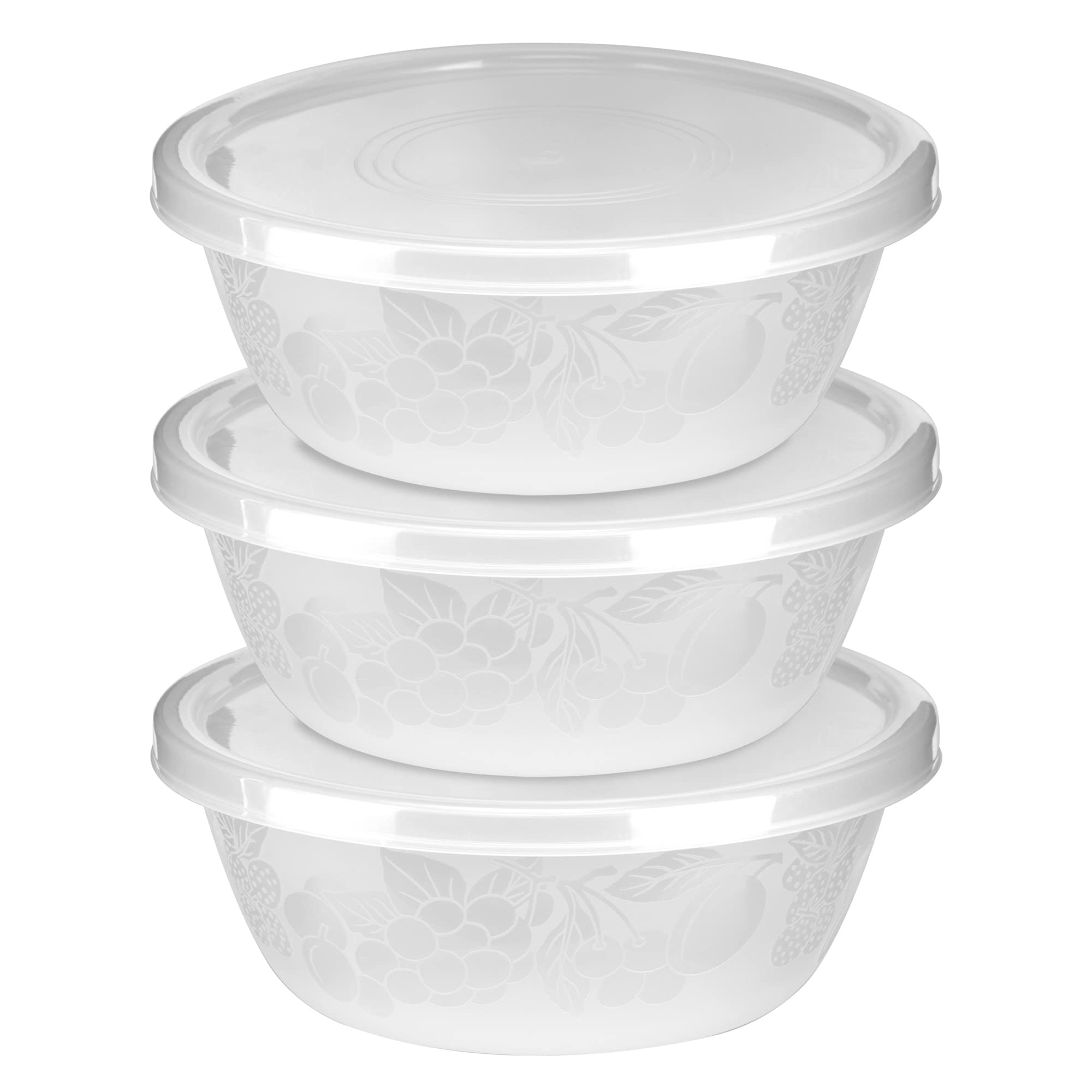Large Plastic Mixing Bowl with Lid - Salad, Snacks & Dough Kneading - Party Serving & Decor