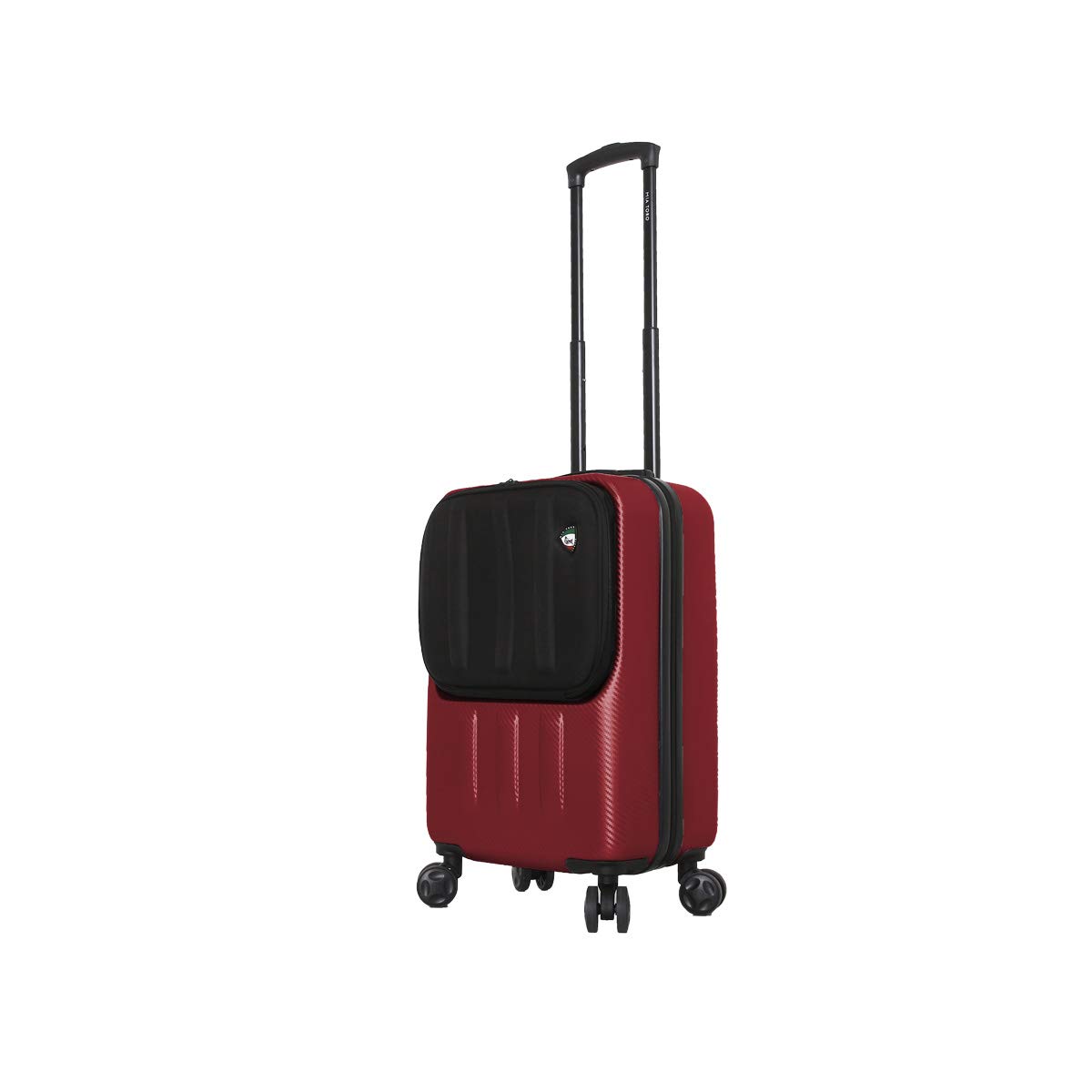 Mia Toro Italy Reggia Hard Shell Spinner Carry-On Luggage - Burgundy, One Size - Perfect for Business Travel & Weekend Getaways