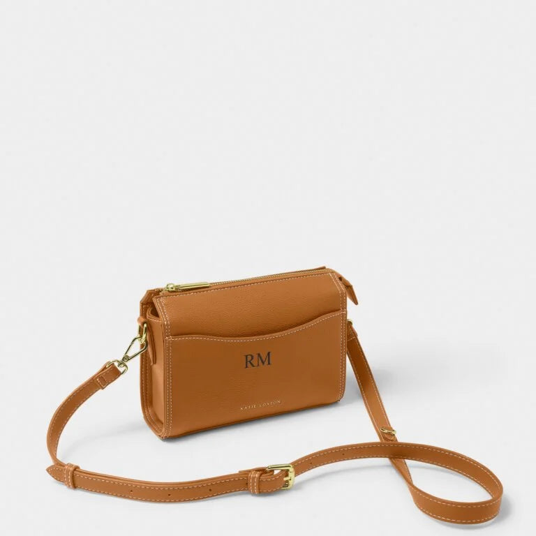 Katie Loxton Perri Crossbody Bag in Cognac - Stylish Leather Handbag for Women, Perfect for Everyday Use, Work, and Travel
