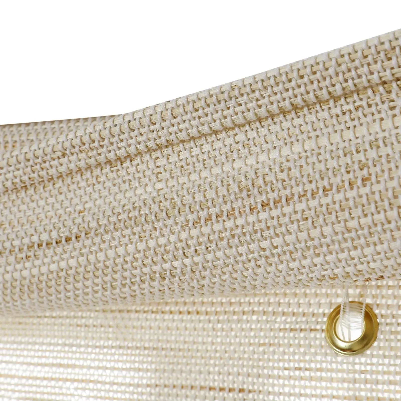 Natural Ramie Bamboo Woven Window Shade - Eco-Friendly White Wall Decor for Living Room & Bedroom