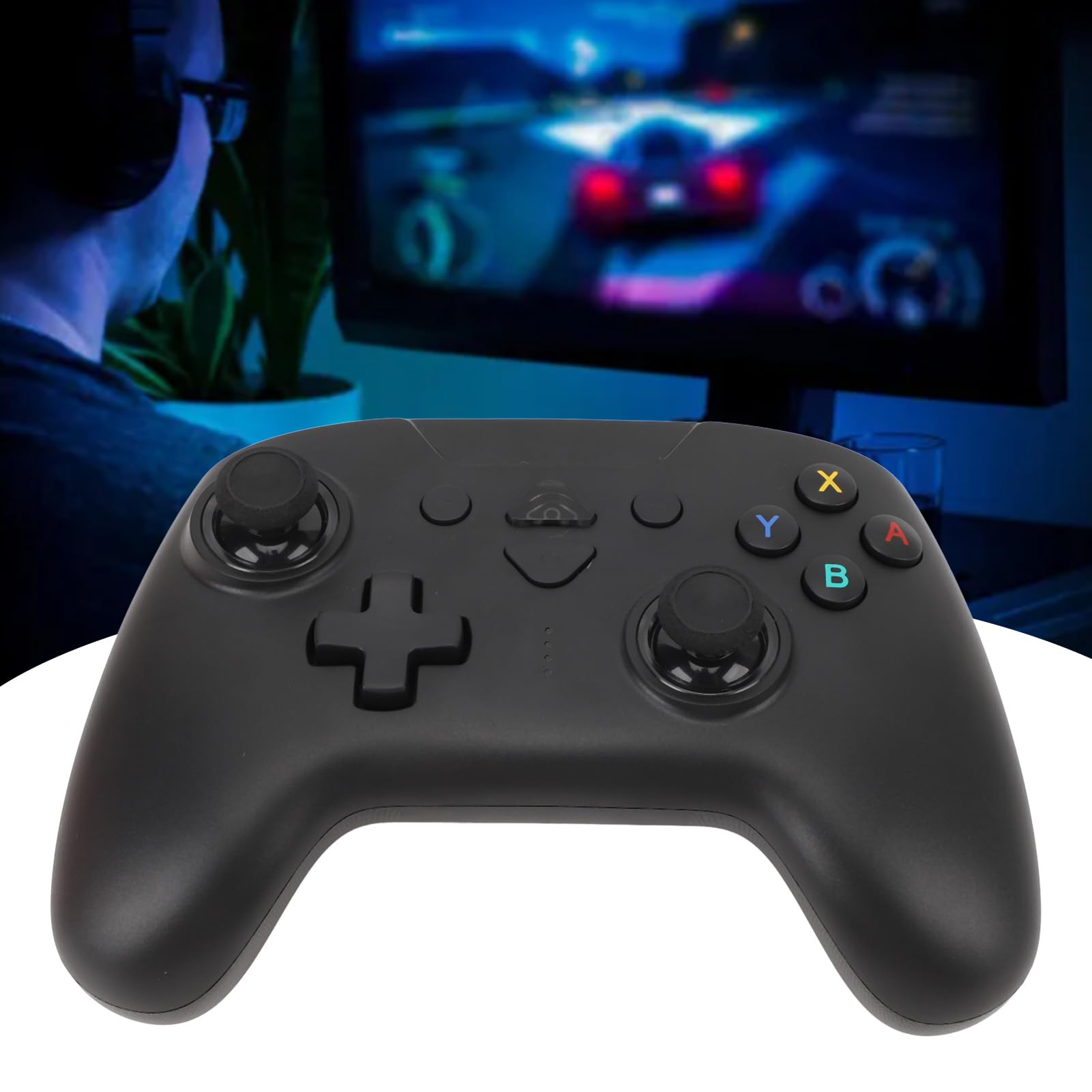 Garsent Wireless Gaming Controller with RGB Lighting, Programmable Back Buttons & Vibration Feedback - Perfect for PC, PS4, PS5 & Xbox Gaming Sessions