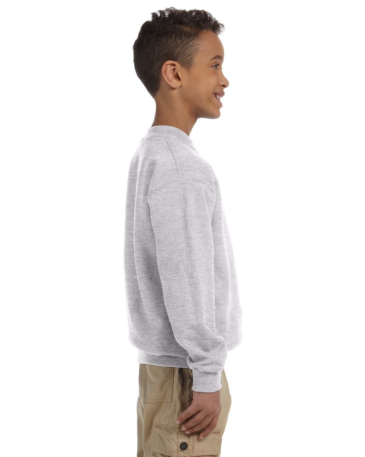 Gildan Big Boys' Preshrunk Heavy Blend Fleece Sweatshirt - Sport Grey, Small - Warm & Comfortable Pullover for Kids' Sports, School & Outdoor Activities