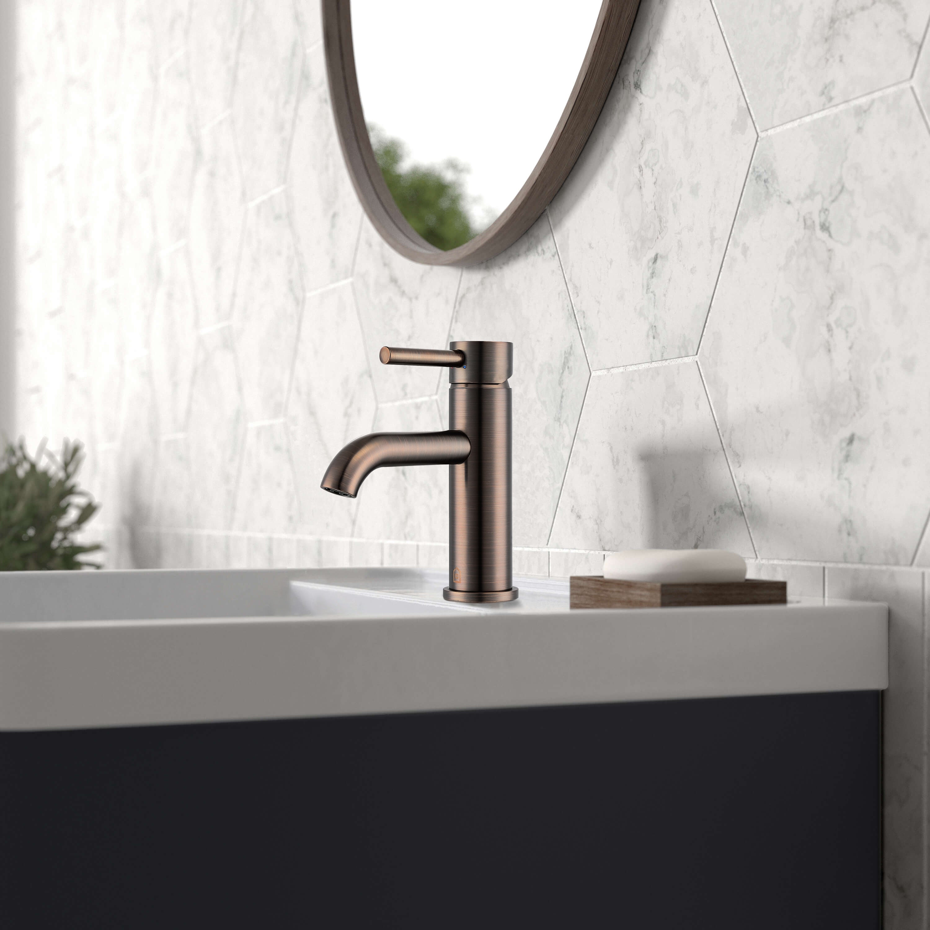 Ancona Valencia Single Handle Oil Rubbed Bronze Bathroom Faucet - Perfect for Modern Vanities and Small Space Bathrooms