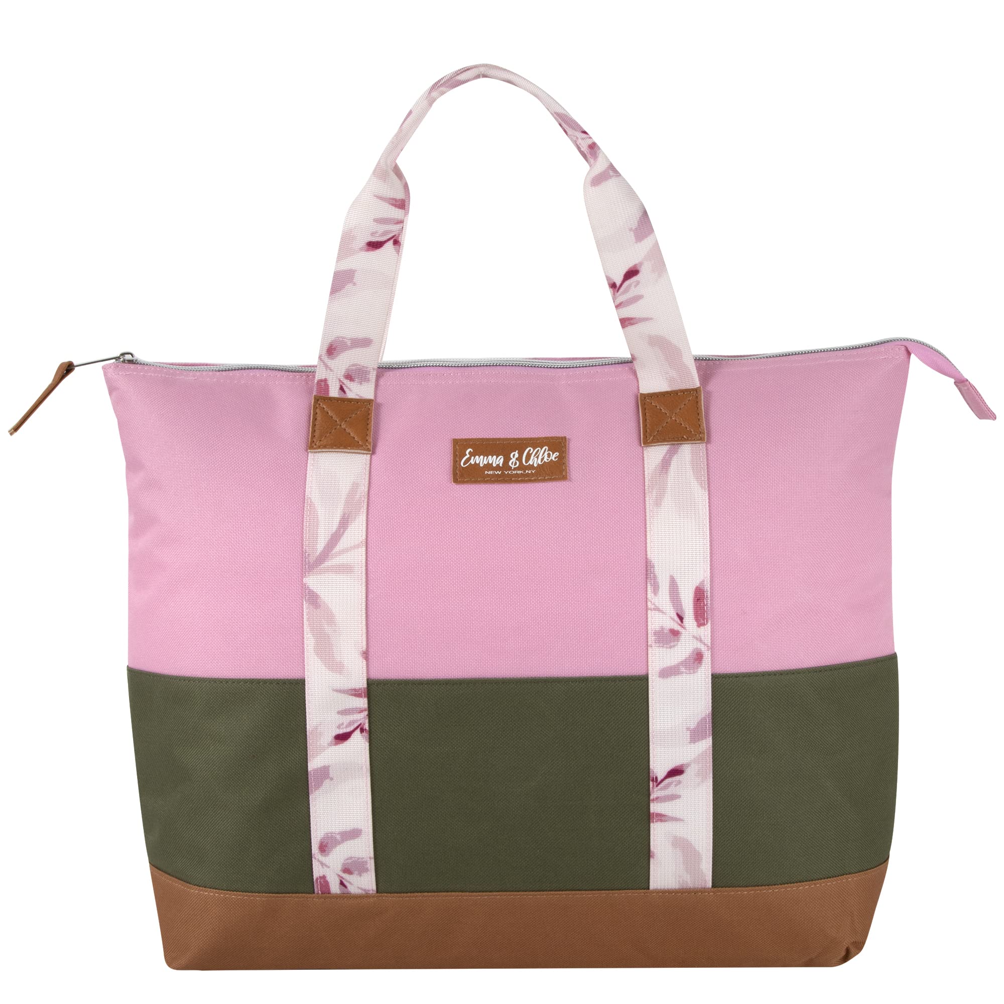 Extra Large Insulated Lunch Tote for Women - 20 Can Capacity Cooler Bag by Emma & Chloe | Perfect for Work, Beach Picnics & Outdoor Adventures