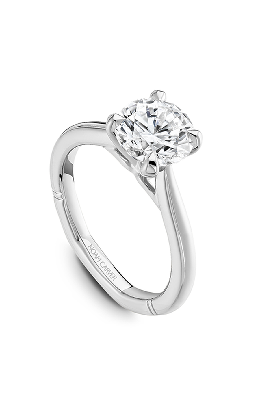 Noam Carver Atelier A030 01A Diamond Engagement Ring - Elegant Solitaire Wedding Band for Proposal, Anniversary & Special Occasions