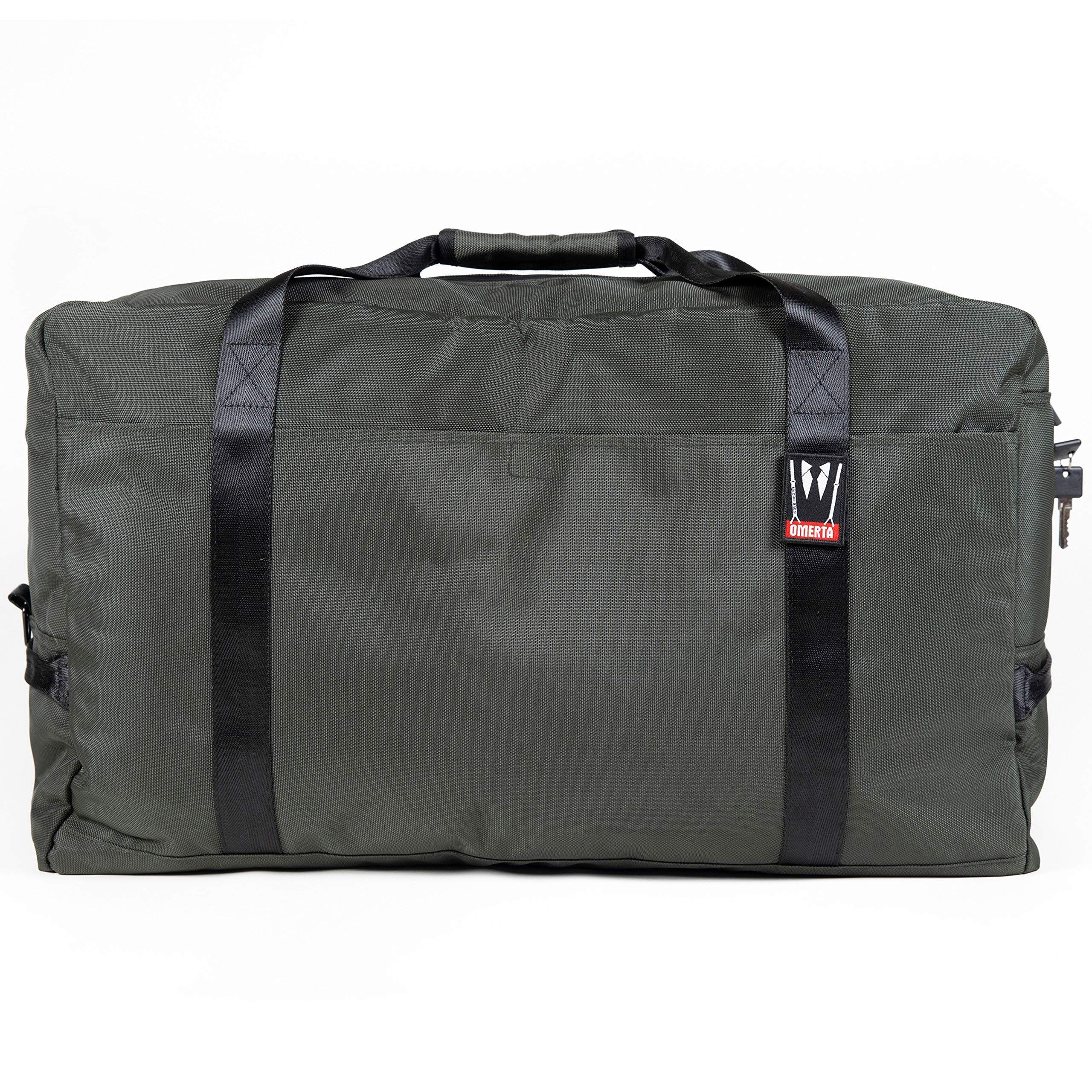 DIME BAGS Cleaner | Large Carbon-Lined Odor Proof Duffle Bag with Lockable Zippers | Travel Storage & Gym Bag for Sports Equipment, Camping Gear & Discreet Transport (Green)