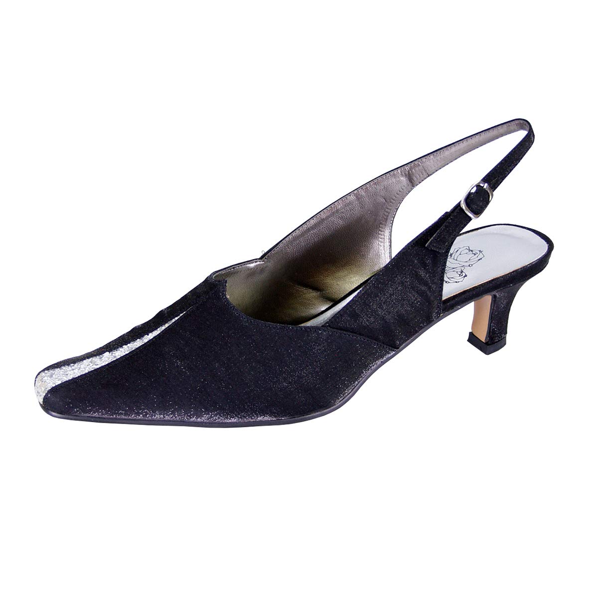 Floral Print Alexis Women's Wide Width Slingback Dress Shoes - Comfortable Heels for Weddings, Parties & Office Wear