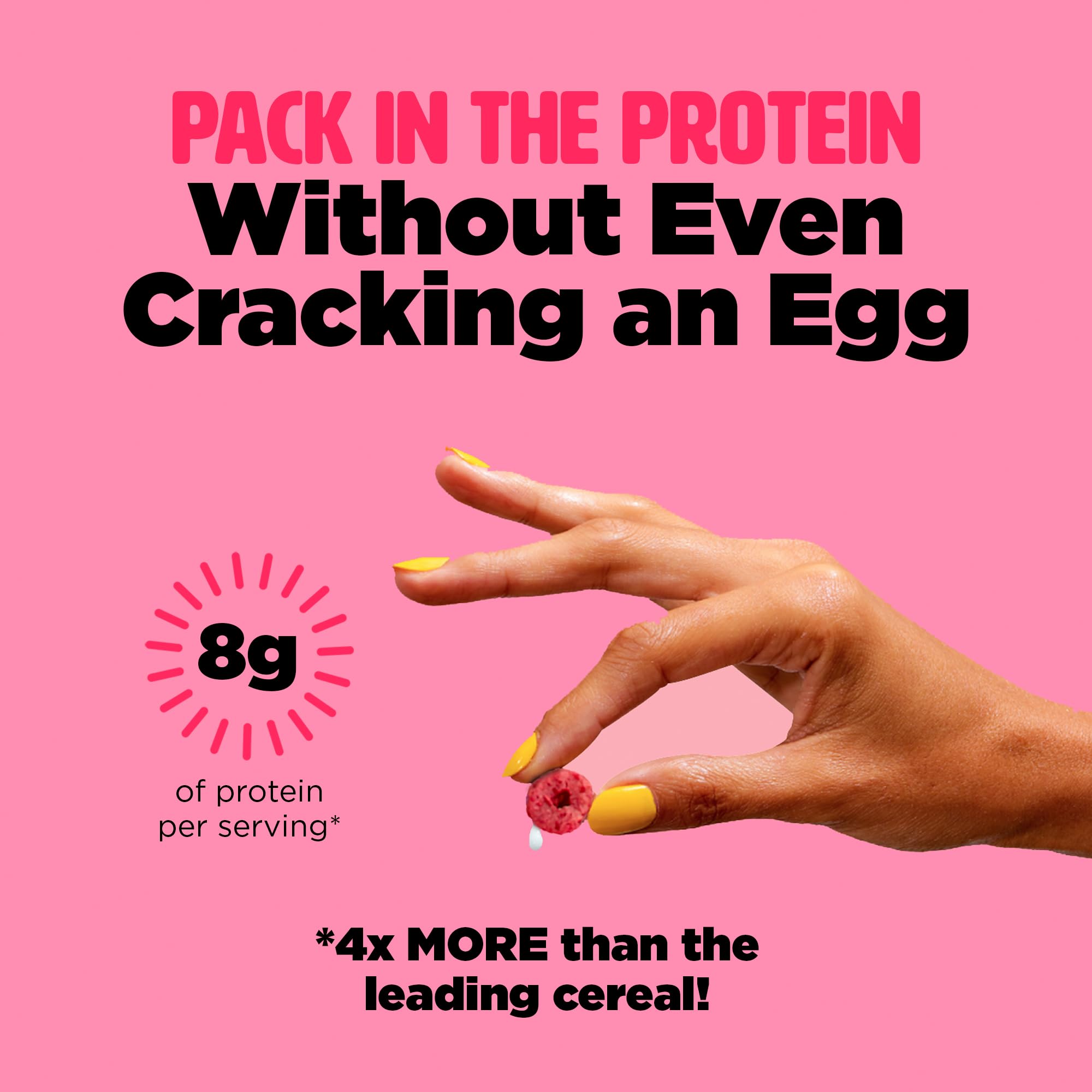 Three Wishes Protein & Gluten-Free Breakfast Cereal Variety Pack (6 Pack) - High Protein Low Sugar Snack - Kosher Vegan Certified - Frosted, Fruity, Cocoa, Strawberry, Honey Cinnamon Flavors - Perfect for Healthy Breakfast, Office Snacks & Kids Lunchboxes