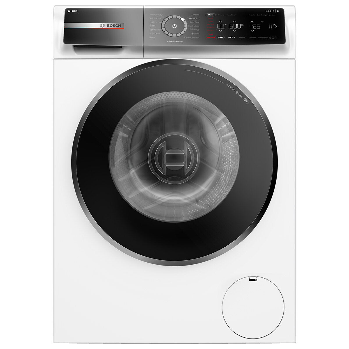 Bosch Series 8 10kg Front Load Washing Machine with i-DOS WGB256A1AU - Energy Efficient Smart Washer for Large Families | Perfect for Laundry Rooms & Apartments