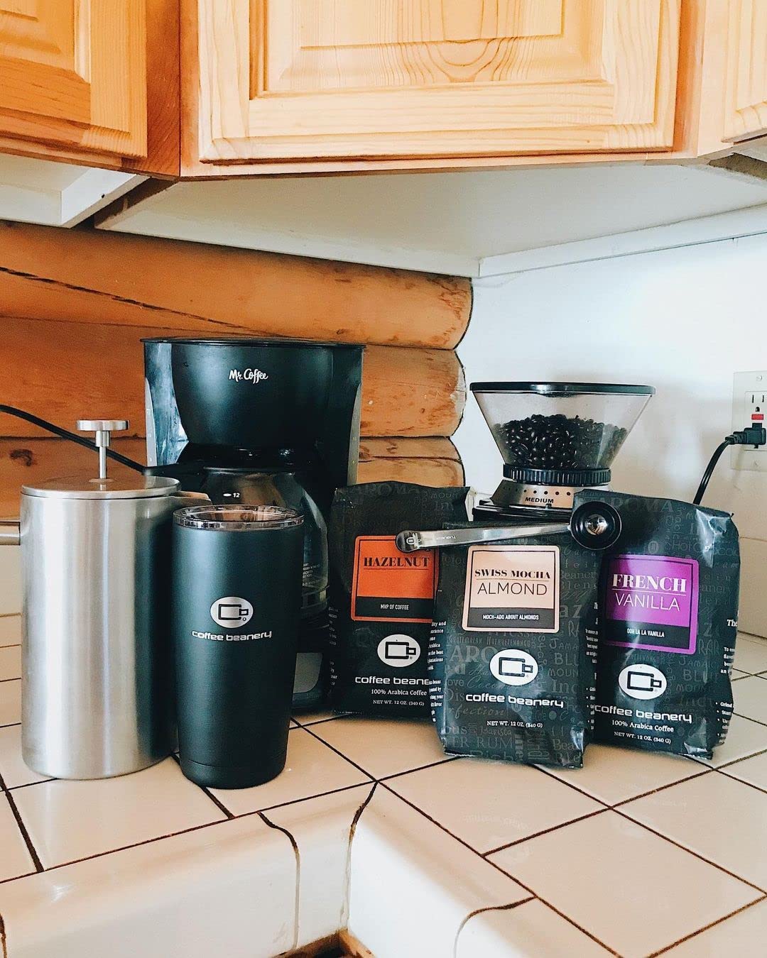 Premium Hazelnut Flavored Decaf Coffee | Specialty Arabica Medium Roast | 12oz Fine Ground | Perfect for Office Breaks & Cozy Evenings