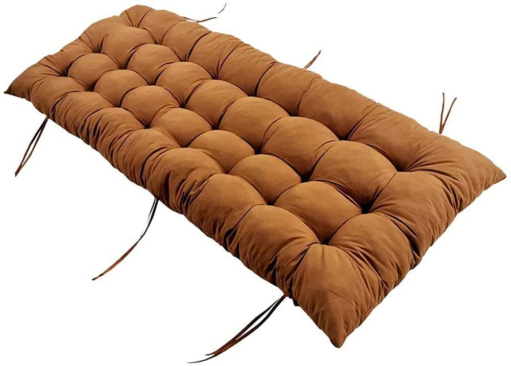 Outdoor Bench Cushion with Ties - Waterproof Washable Cotton Loveseat Cushion for Patio Furniture, Non-Slip Garden Chair Back Cushion for Bench, Settee & Pallet Couch - Perfect for Backyard, Deck & Poolside Relaxation