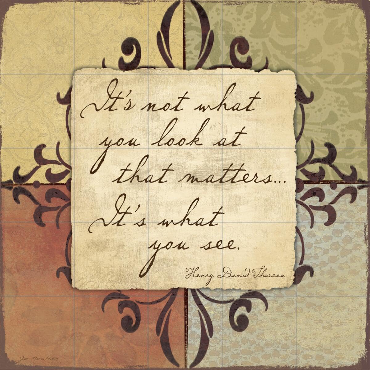 Ceramic Backsplash Tile Mural - Inspirational Religious Kitchen & Bathroom Decor - 'It's Not What You Look At' by Jo Moulton - Perfect for Home Renovation & Spiritual Spaces