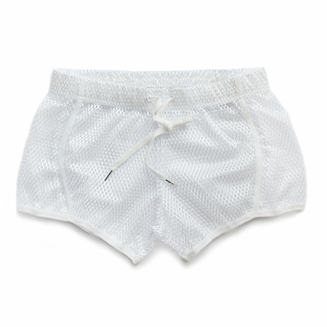 **Men's Mesh Shorts - Breathable See-Through Boxer Briefs for Comfort & Style - Perfect for Gym, Sleep & Summer Wear**