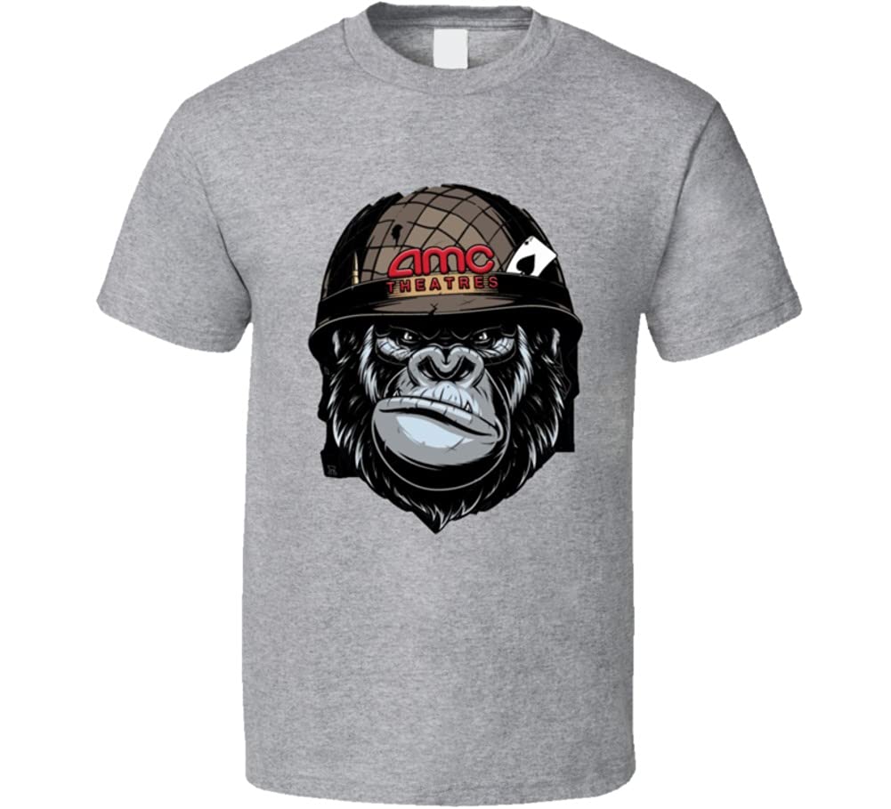AMC Theatres Ape Stock Fan T-Shirt | Meme Stock Merchandise | Trendy Investor Apparel for Movies & WallStreetBets