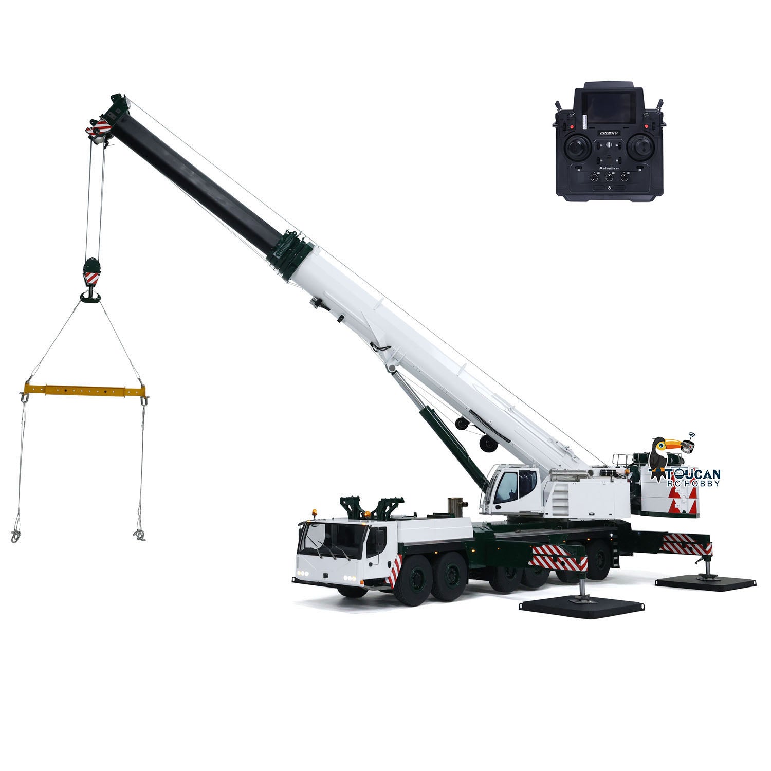 Eyewhale 1/14 Scale 6-Axle LTM1350 RC Hydraulic Mobile Crane - 5M Length Radio Controlled Heavy Duty Construction Vehicle, PNP Hobby Model for Adults - Perfect for Construction Simulation, RC Enthusiasts & Collectors