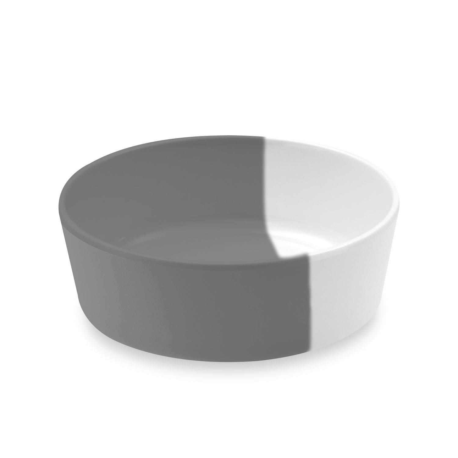Dual Pet Bowl for Dogs and Cats - 5 Cup Large Gray Melamine Feeder - Perfect for Mealtime, Travel, and Outdoor Use