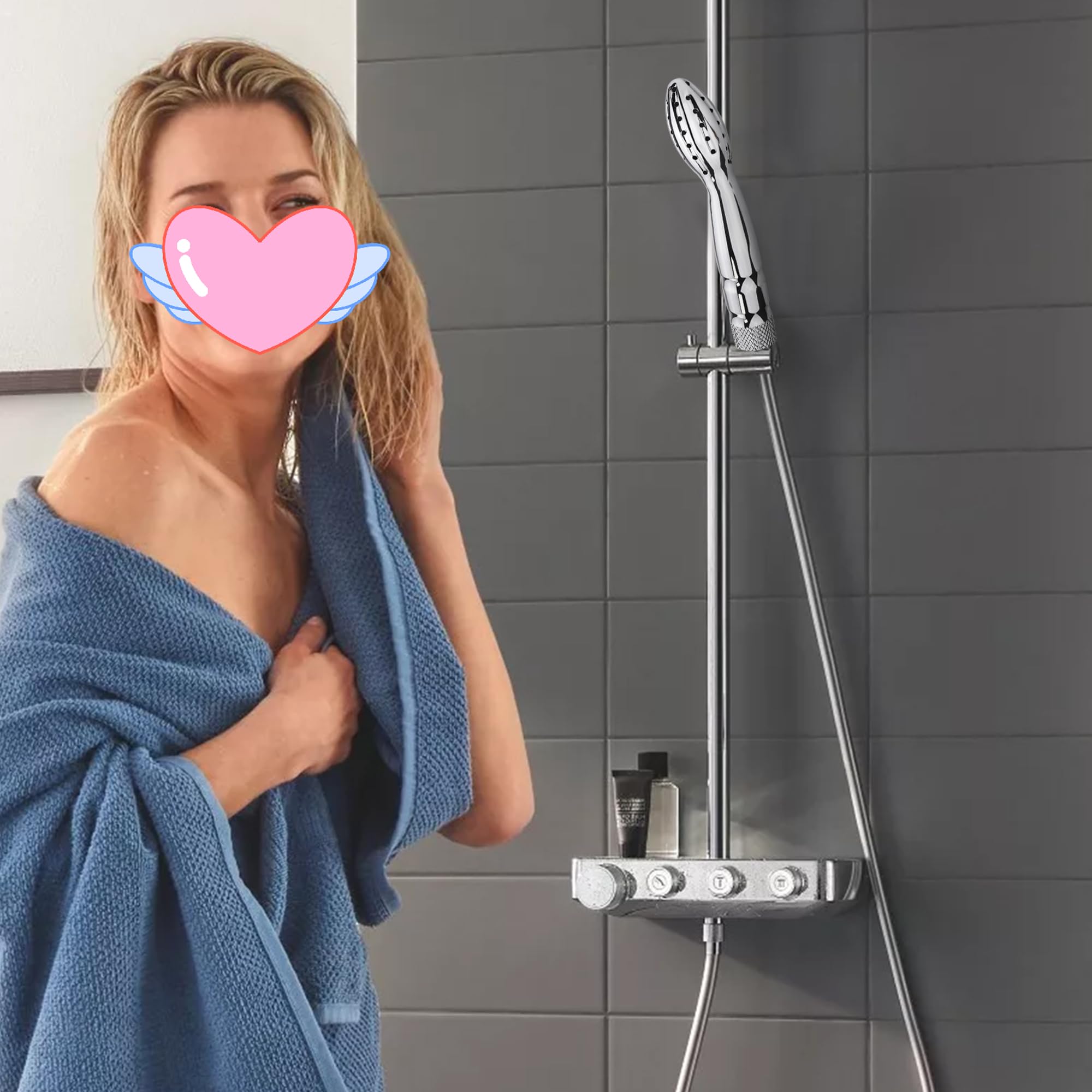 Handheld Shower Douche System - Aluminum Anal & Vaginal Cleaning Kit for Men & Women | Portable Enema Nozzle for Personal Hygiene & Postpartum Care