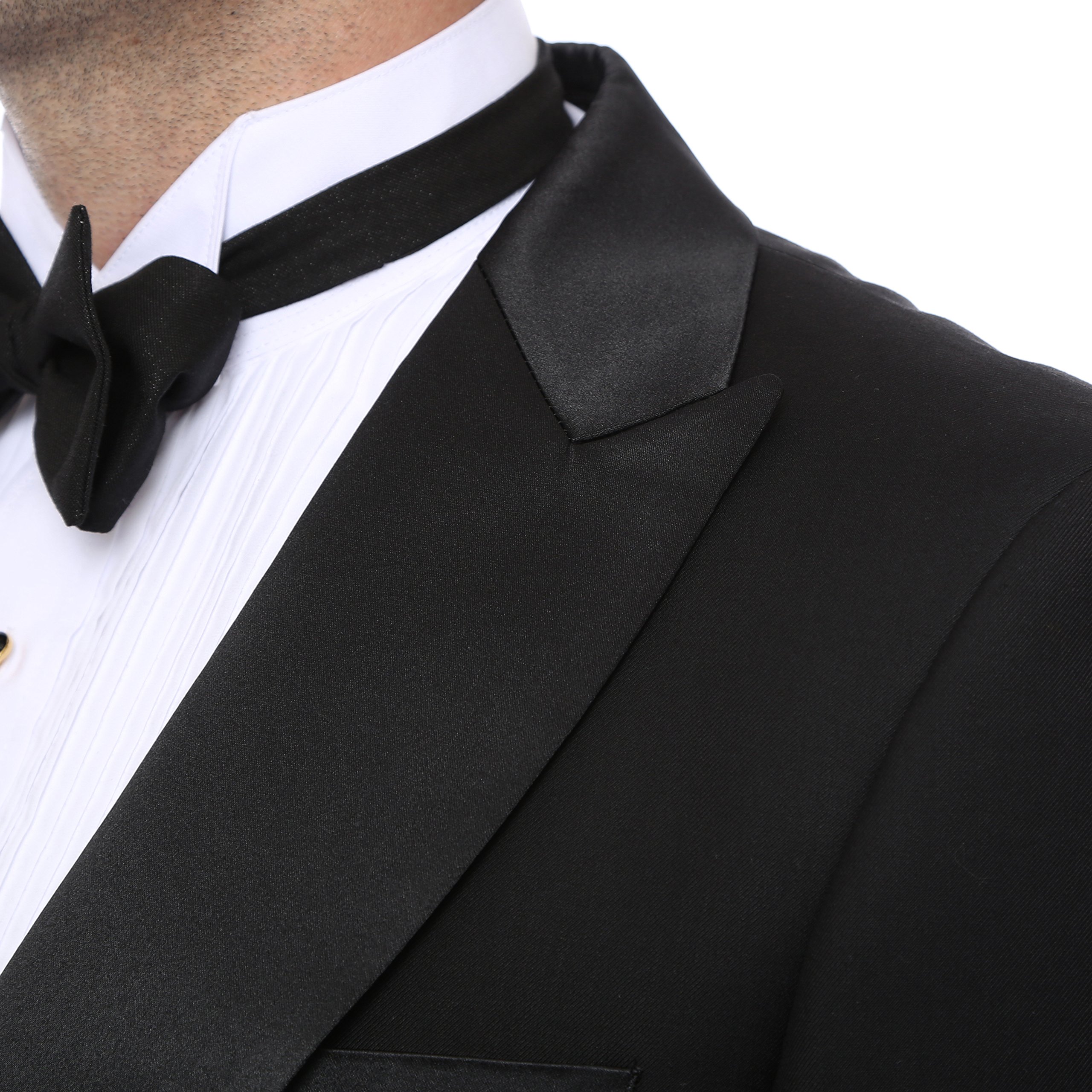 Men's Classic Regular Fit Peak Lapel Tailcoat Tuxedo Suit Set with Matching Pants - Formal Evening Wear for Weddings, Galas & Black Tie Events