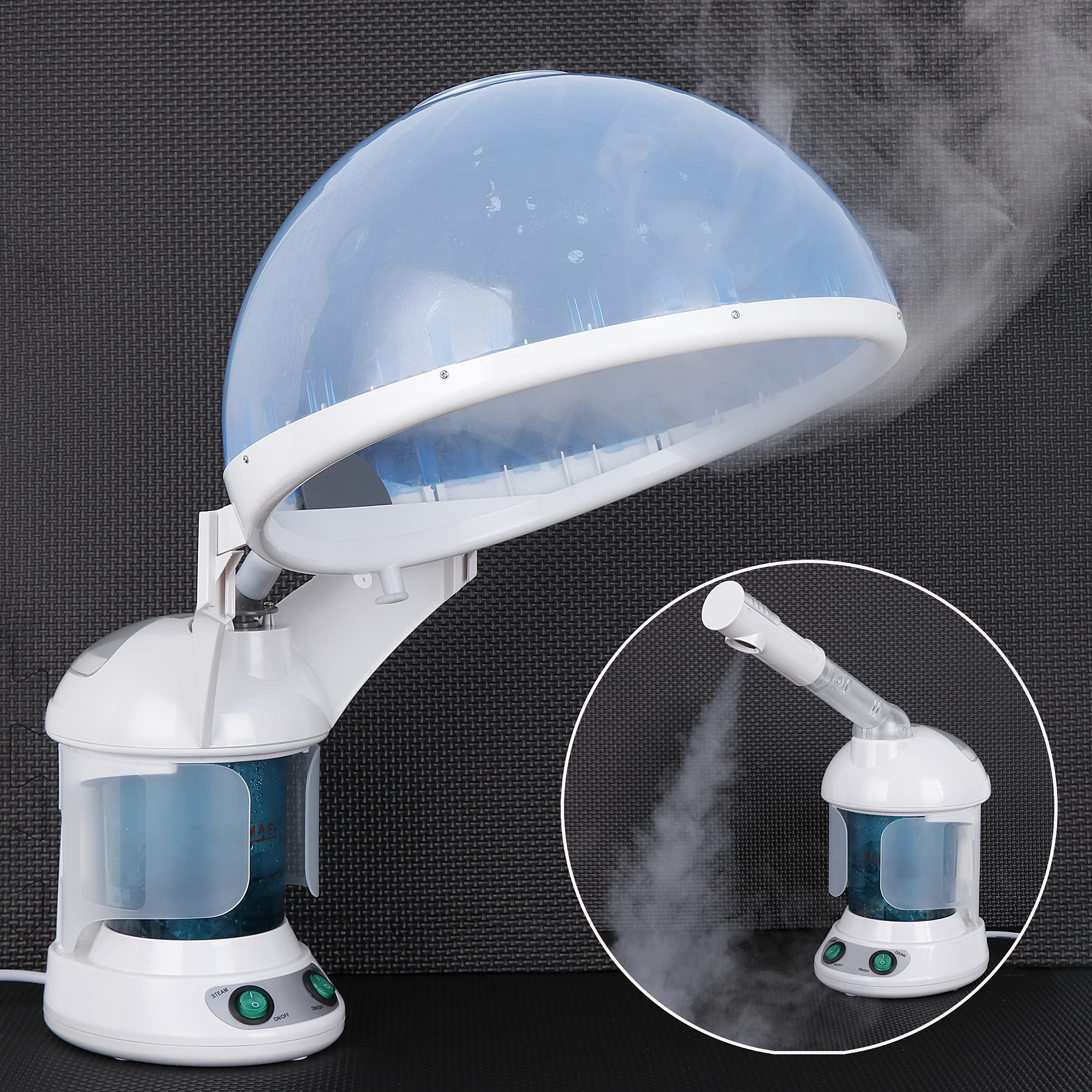 3 in 1 Facial Steamer & Hair Steamer with Humidifier - Hot Mist Moisturizing Hydration System for Skin & Hair Care - Portable Home Spa Atomizer for Salon & Personal Use - Perfect for Dry Skin Relief & Deep Conditioning Treatments