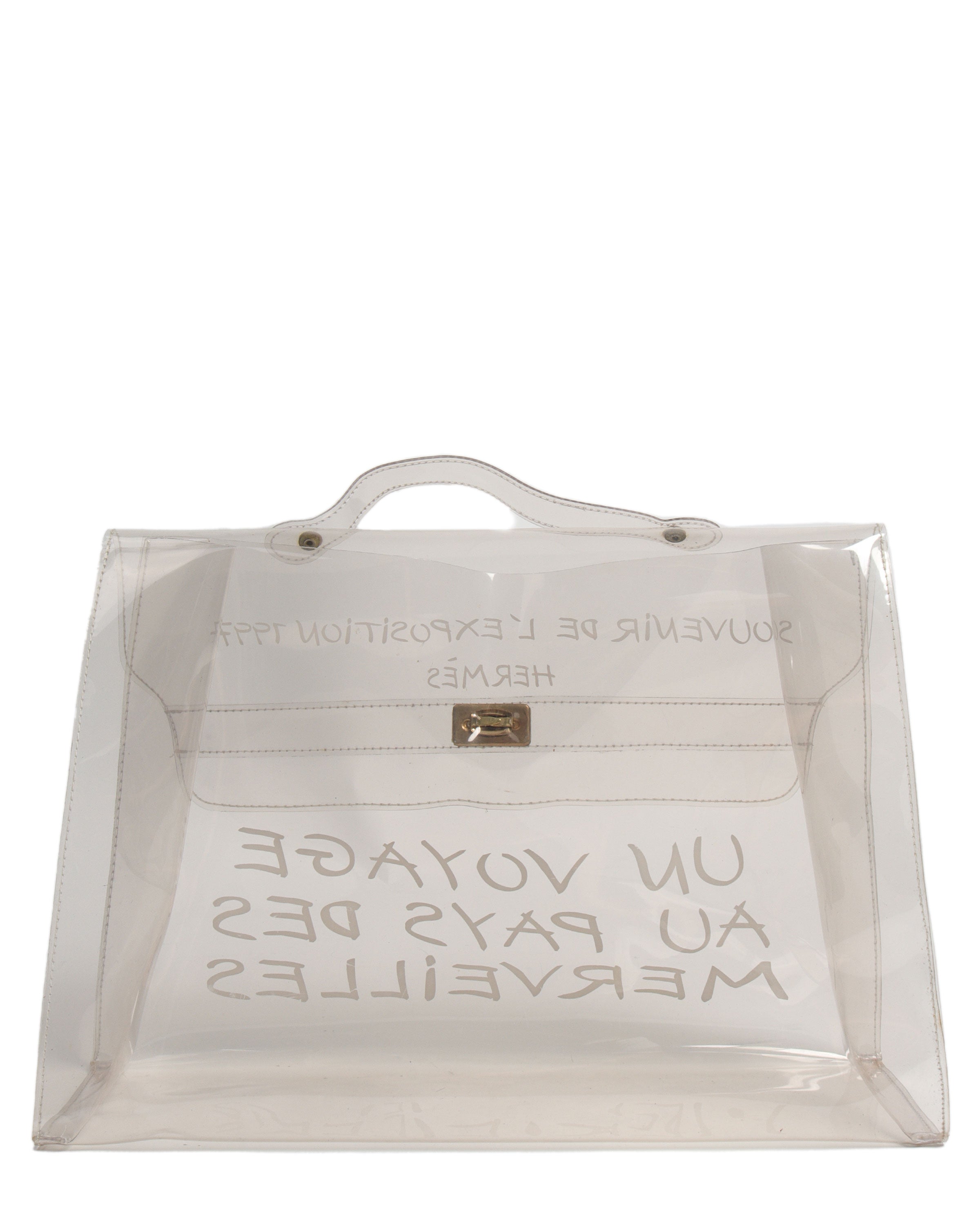 1997 Clear Promotional Kelly Bag - Stylish Transparent Handbag for Women, Fashionable Shoulder Bag for Parties, Events & Everyday Use