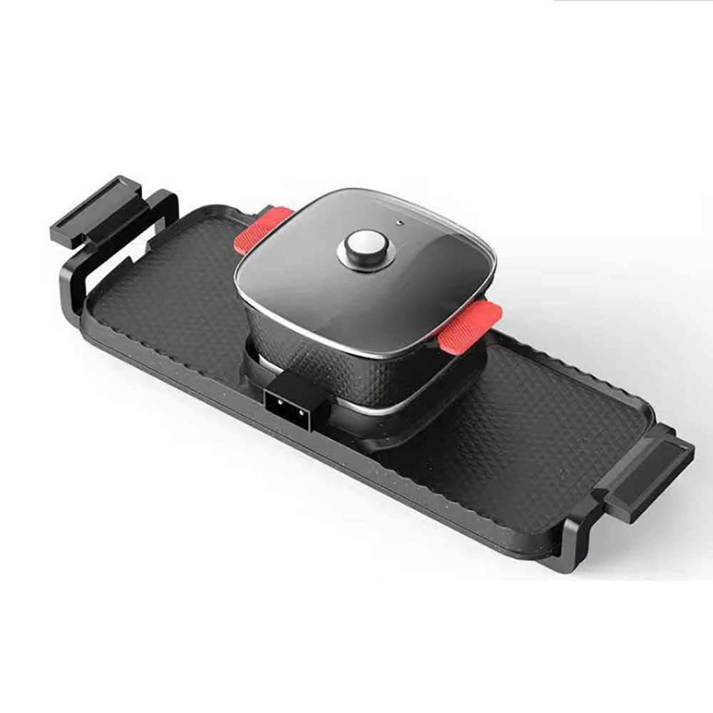 OIDJFNG 3-in-1 Portable Electric Hot Pot & Grill - 2000W Smokeless Shabu Shabu with Detachable Non-Stick BBQ Pan - Perfect for Indoor Cooking, Camping & Small Space Apartments