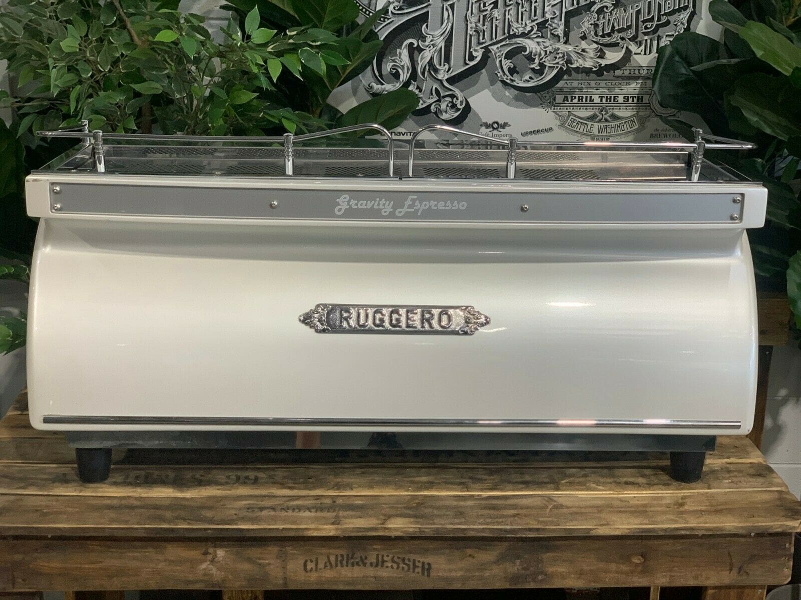 Expobar Ruggero 3 Group Commercial Espresso Machine in Pearl White - Perfect for Coffee Shops, Restaurants & Offices