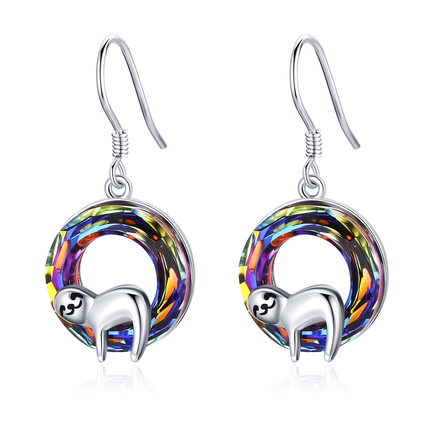 925 Sterling Silver Cute Animal Crystal Dangle Earrings for Women - Elegant Jewelry Gift for Birthday, Anniversary & Special Occasions | Perfect for Party, Wedding & Everyday Wear