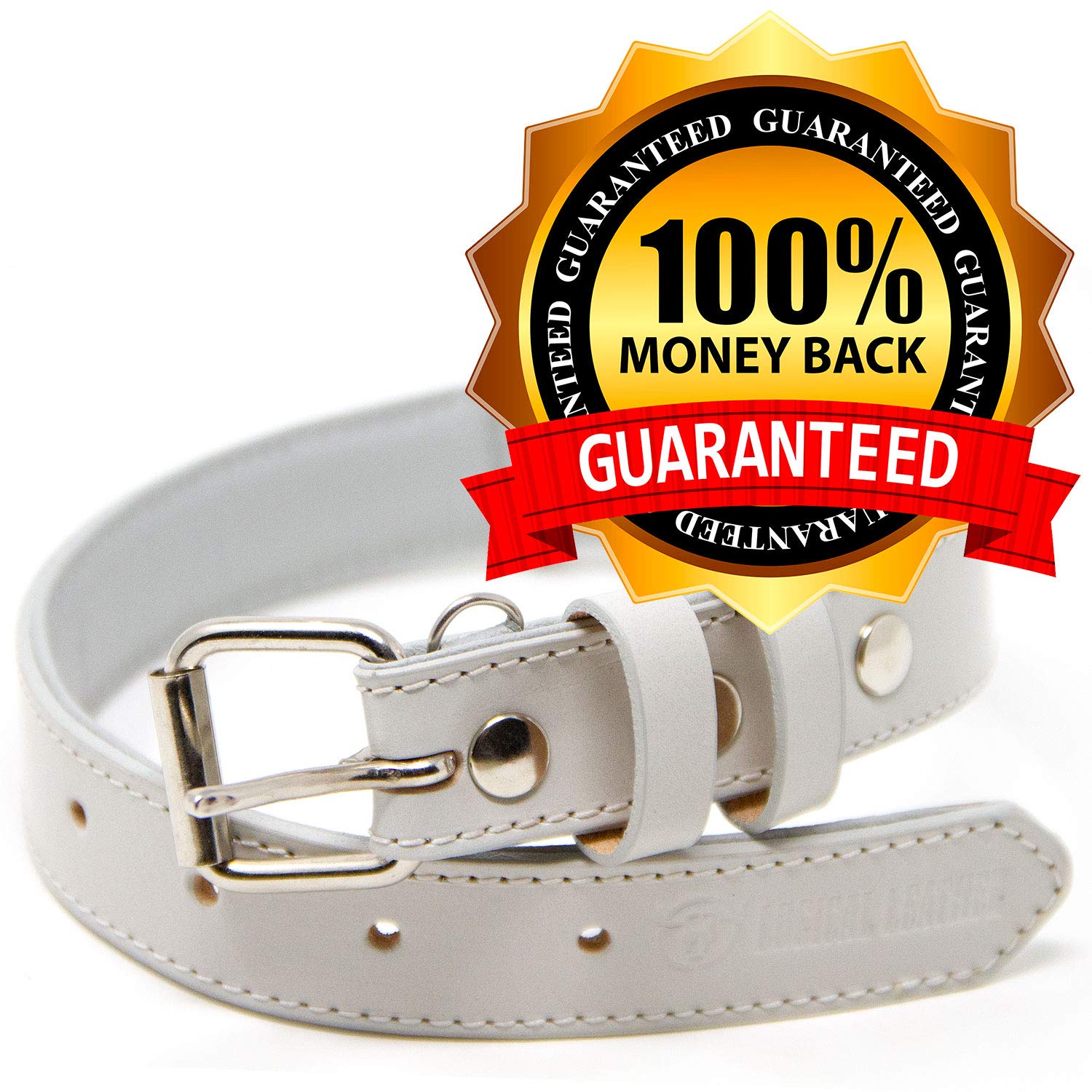 Premium Genuine Leather Dog Collar for Medium Dogs - Soft Padded Full Grain Leather Pet Collar with Durable Buckle (Grey, Size M) - Perfect for Daily Walks, Training & Outdoor Adventures