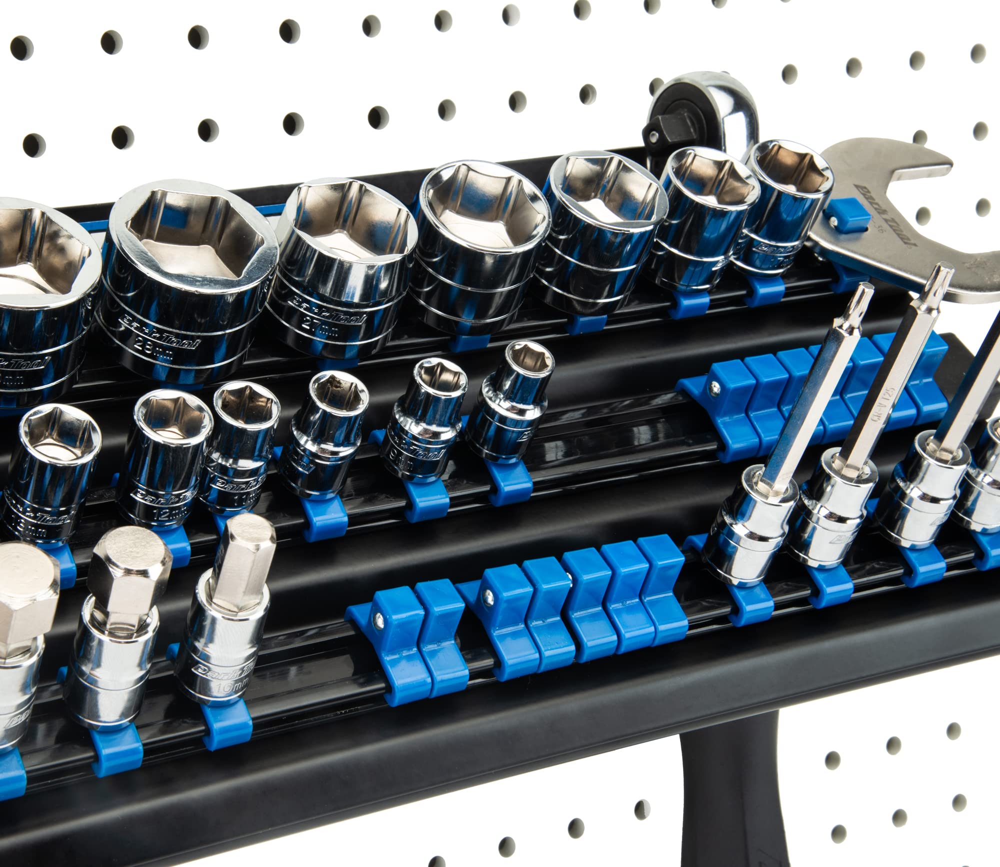 Park Tool JH-3 Wall-Mounted Socket Bit and Torque Tool Organizer | Bike Repair Tool Storage | Perfect for Home Garage & Professional Bike Shops