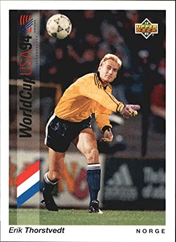 1993 Upper Deck World Cup 94 Preview English/Spanish #87 Erik Thorstvedt Soccer Trading Card - Rare Vintage Collectible for Soccer Fans & Card Collectors | Perfect for Memorabilia Displays, Sports Collections & Gift Giving