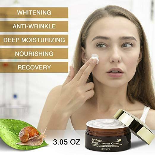 Deoproce Snail Recovery Cream with Snail Mucus Extract - Korean Anti-Aging Skincare, Wrinkle Repair & Deep Hydration Face Moisturizer - Perfect for Daily Skincare Routine & Nighttime Nourishment
