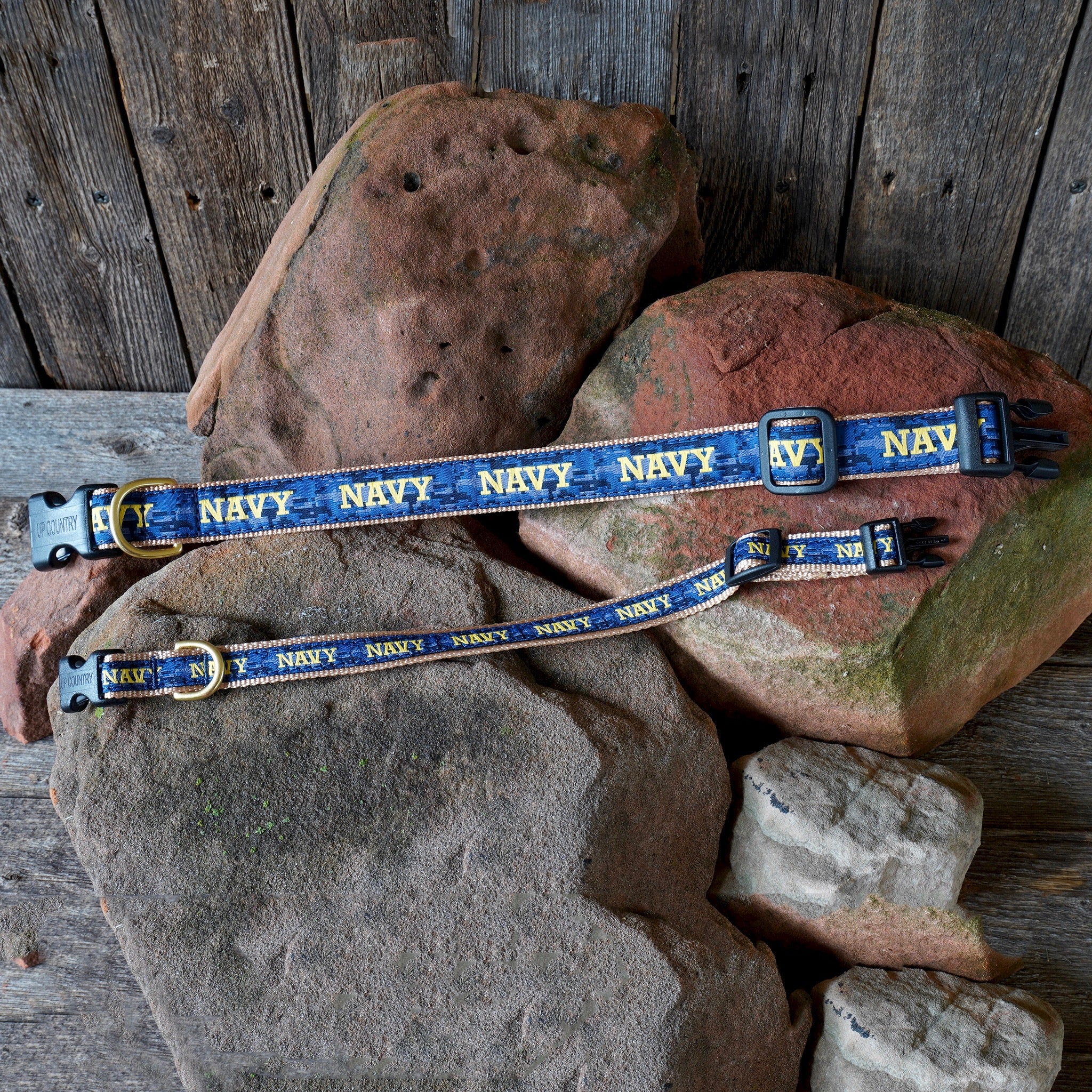 U.S. Navy Inspired Heavy Duty Dog Collar - Military Grade Nylon Pet Collar for Large Dogs - Perfect for Training, Outdoor Adventures & Patriotic Pet Owners
