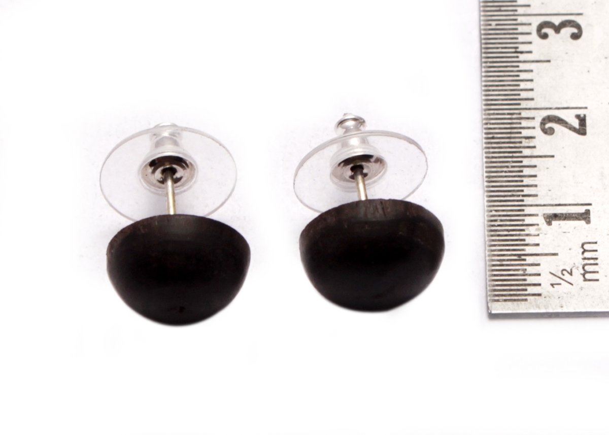 Boho Tribal Wooden Hoop Earrings for Women - Handmade Black Wooden Earrings - Traditional Wood Hoop Earrings - Perfect for Festivals, Parties & Boho Fashion