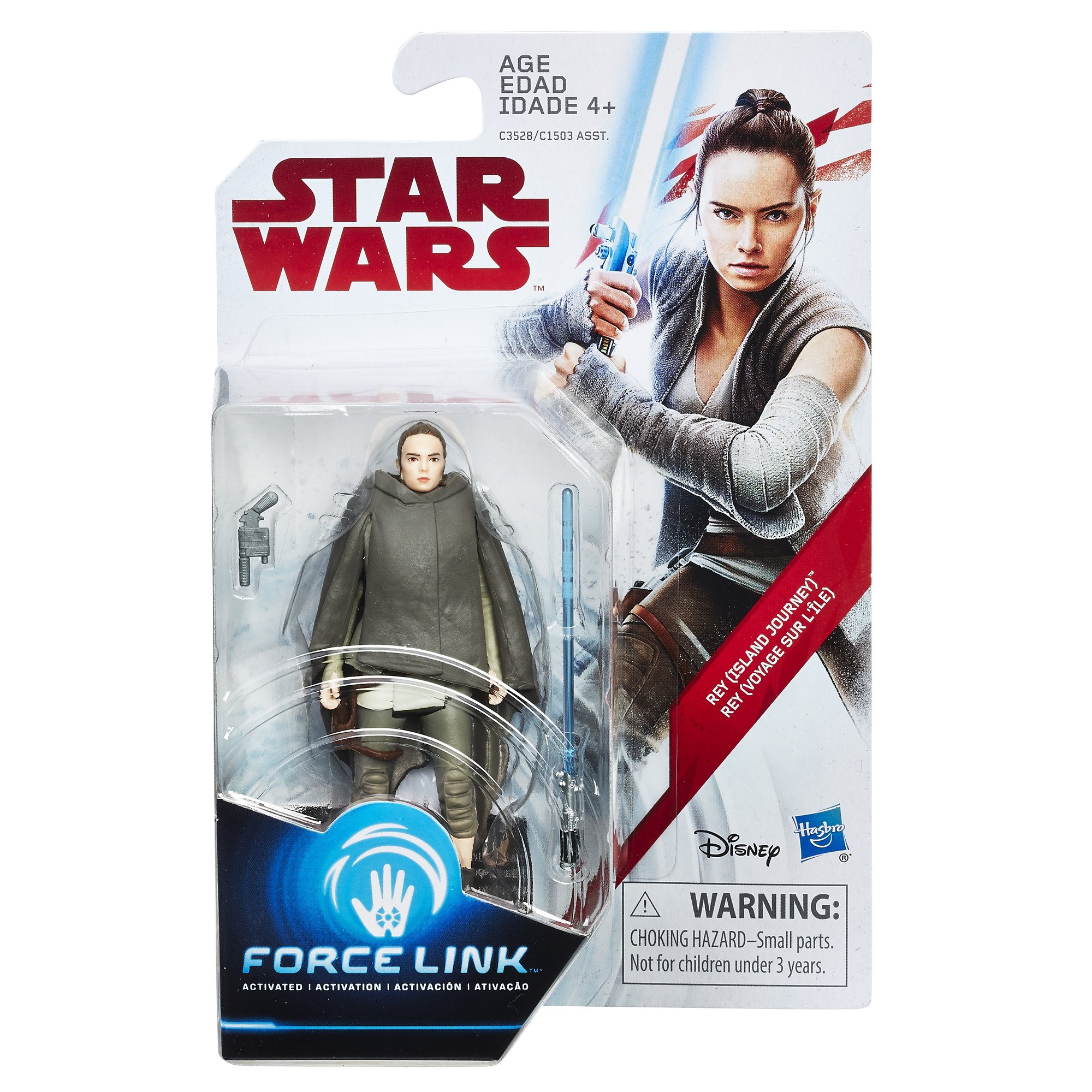 Star Wars Rey (Island Journey) Force Link Action Figure - Collectible Toy for Fans & Gift for Kids | Role Play, Display & Movie Scenes Recreation