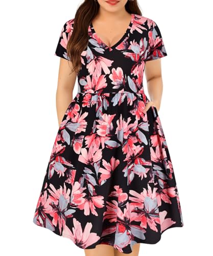 012-floral Pink Black