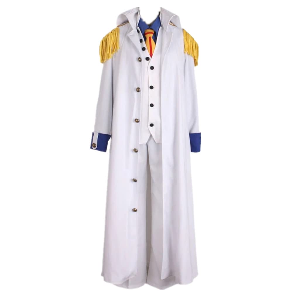 Kuzan Aokiji White Marine Admiral Cosplay Costume - One Piece Anime Outfit for Halloween, Christmas & Comic Con (Perfect for Cosplay Events & Anime Conventions)