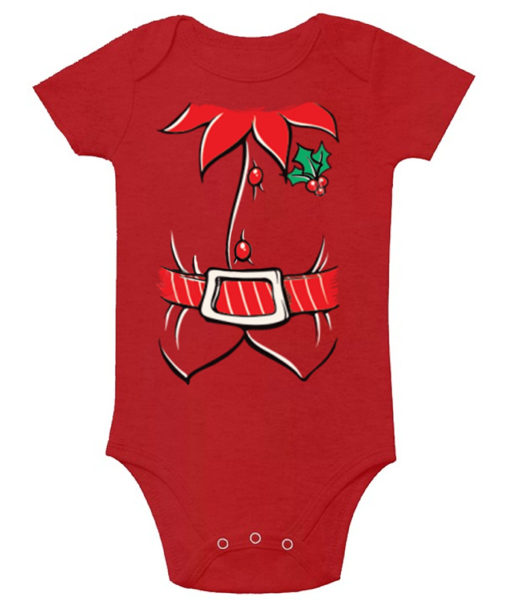 Pekatees Baby Elf Costume - Christmas Bodysuit & Outfit for First Christmas - Perfect for Holiday Photos, Parties & Festive Celebrations